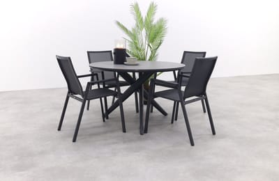 Atmos/Dublin ronde tuinset - 5-delig - 120 cm.