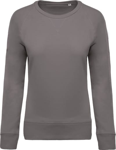 Kariban Damessweater BIO ronde hals raglanmouwen K481 - Storm Grey - XS