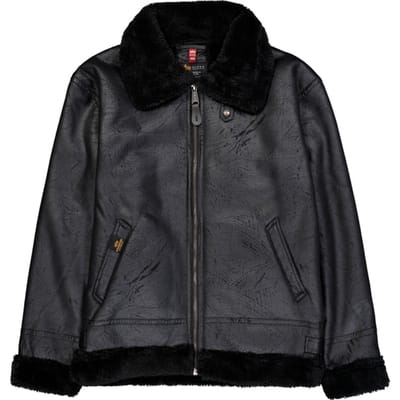 B-3 Faux Leather Bomber Jacket
