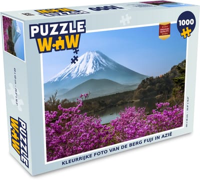 Puzzel Kleurrijke foto van de berg Fuji in Azië - Legpuzzel - Puzzel 1000 stukjes volwassenen