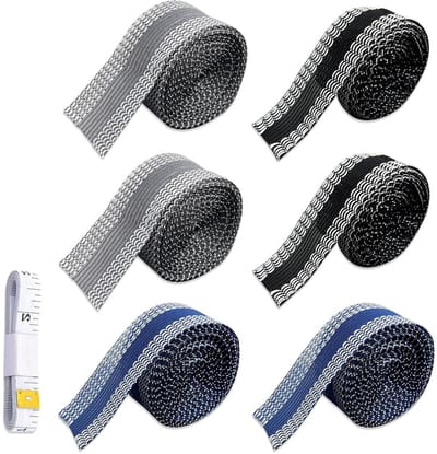 Hemming Tape voor Strijken, 6 Rollen 5mx2.5cm Strijkband voor Gordijnen, Kleding en Jeans in 3 Kleuren