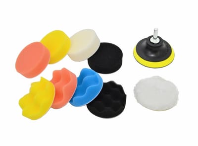Awtools AW57100 - Polijstpads Set - 80mm - Voor Boormachine - 11 Stuks