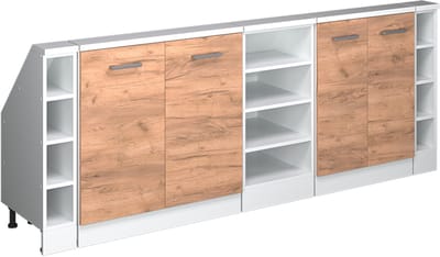 Vicco Rion Kastenset voor schuine wand – Set van 5 Eik goud/wit