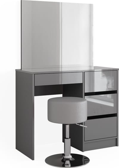 Vicco Sherry Kaptafel – 90 cm met kruk Grijs