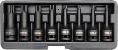 YATO Slagmoersleutel bitset 8-delig zwart YT- 1065