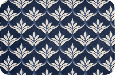 WC mat 60x40 cm - Antislip - Modern - Ontwerp - Blauw - Toiletmat - Vloermat - Douchemat - Toilet tapijt - Toiletmatten