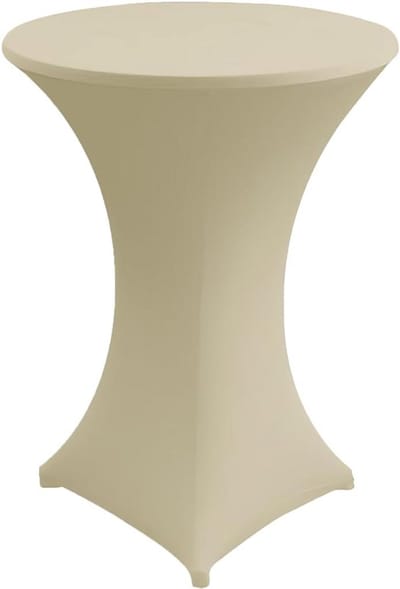 Stretch Bar Kruk Cover Wit Elastisch voor Ronde Tafels 60 cm Diameter