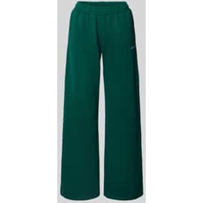 Wide fit sweatpants met logostitching, model 'Anni'