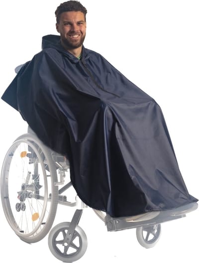 Belieff Rolstoel Poncho - Rolstoelcape - Poncho Regen - Poncho Rolstoel - Rolstoeljas - Regencape Rolstoel - Rolstoelponcho - Blauw