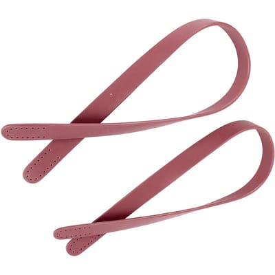 Poignées de Sac en Cuir Remplacement 21,7 Pouces Courtes Bandoulières de Sac à Main avec Extrémités Perforées pour Sac au Crochet DIY Portefeuille Rouge Vin rouge vin