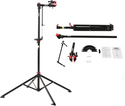 RCB GX2 Montagestandaard Fiets - Fiets reparatiestandaard – Fietsstaander - voor 24-29 inch wielen – 360° draaibaar – in hoogte verstelbaar – met magnetisch gereedschapsbakje