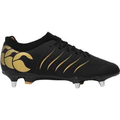 Canterbury Unisex Adult Phoenix 2.0 Pro Leder Soft Ground Rugby Laarzen (Zwart)