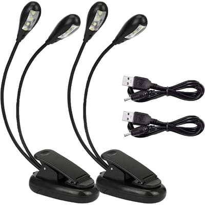 EXCITAT Verlichting - LED - Bedlamp - met USB-kabel - voor pianostandaard, bureau, muziekstandaard - 2 stuks