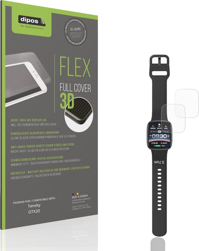 dipos FLEX – 2x Matte Screenprotector geschikt voor Tensky GTX20 | Volledige Schermbescherming | Case-Friendly