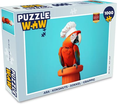 Puzzel Ara - Koksmuts - Sokkel - Grappig - Legpuzzel - Puzzel 1000 stukjes volwassenen