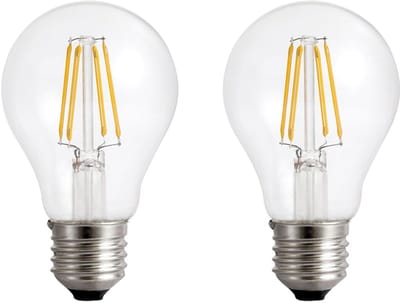 Spectrum LED Lamp A60 E27 - 8.5W - 230V - 1100 Lumen - 2700K Warm Wit - Ø60mm - Voor Plafondlamp, Tafellamp of Vloerlamp - 2 stuks