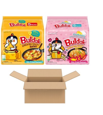Instant Noedels/Noodles Mixpakket Samyang Buldak carbonara en Kaas (10x140Gr)