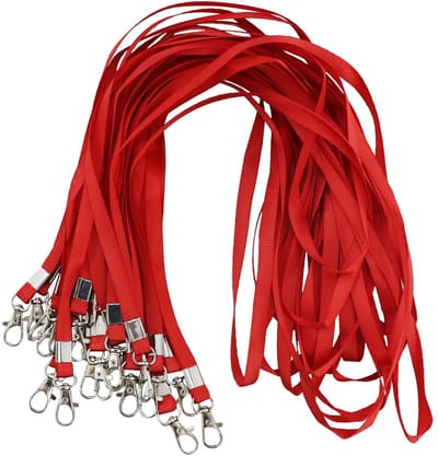 Dailygoods- Sleutelkoord 22 stuks - Zwart - Sleutelhanger met clip - Omhangkoord - Badgeclip - Duurzaam nylon - Comfortabel draaggevoel