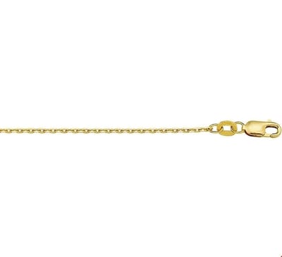 The Jewelry Collection 9 Krt. Ketting Anker 1,3 mm - 9 Karaats Geel