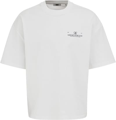 WE Fashion Heren boxy fit T-shirt met print