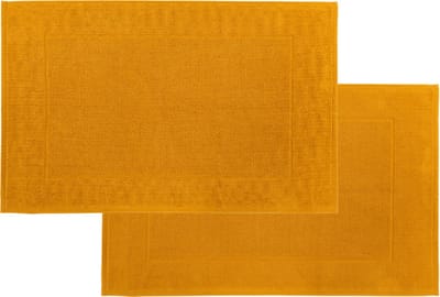Tiseco Home Studio - Badmat DELUX - SET/2 - 100% katoen - 750 g/m² - superzacht en zeer absorberend - Rechthoek - 50x80 cm - Tangerine