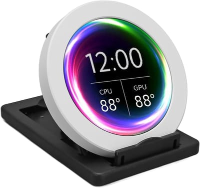 PC Data Monitor - Temperatuur Display - Systeembewaking - HD LCD Scherm - 2.8 Inch Rond - Wit