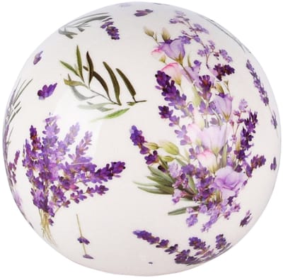 Dekoratief | Decobol 'Lavender Field', keramiek, 9x9x9cm | A230214