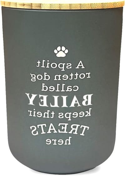 Gepersonaliseerde Hond Treat Jar - Bailey