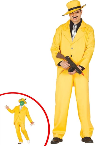 Fiestas Guirca - Kostuum Yellow gangster (48-50) - Carnavalskleding - Carnaval - carnavalskleding 2027 - Carnaval kostuum