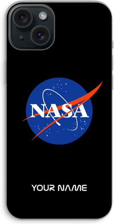 Gepersonaliseerd - Case Company® - Hoesje geschikt voor iPhone 15 Plus hoesje - NASA - Soft Cover Telefoonhoesje - Bescherming aan alle Kanten en Schermrand
