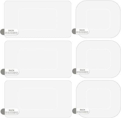 6 stuks stickerschild voor voorruiten, elektrostatische stickers voor dashcam, gemakkelijk krassen en vallen voorkomen, stickers voor voorruit op dashcam