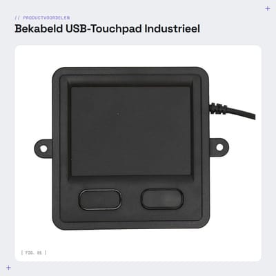 Dailygoods - Bekabeld USB-Touchpad - Industrieel Toetsenbord - Draagbaar Trackpad - Multifunctioneel - Ergonomisch - Geschikt voor Laptop en Desktop