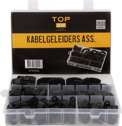 Kabelgeleiders assortimentsdoos 200-delig - TOPGEAR