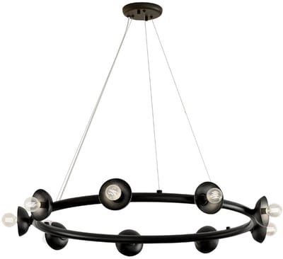 Kichler LED Kroonluchter | 9X E27 Max 40W | Satin Black