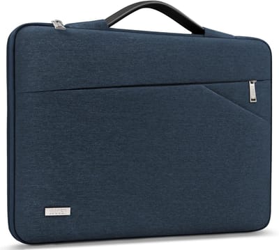 Waterproof Laptop Sleeve 15.6 Inch - Beschermende Laptop Case voor Lenovo, HP, Dell en Acer - Denimblauwe Laptop Tas met Schokabsorberende Functie