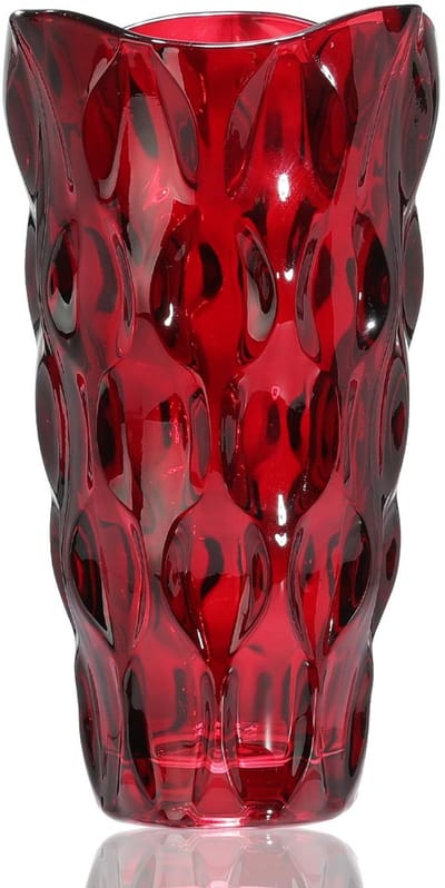 JHUBERS- Bloemenvaas Luxe Handgeblazen - Decoratief - Voor Bloemstukken - Bruiloften - Huisdecoratie - Kantoor - 3,4 lbs - Vaas