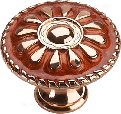 5 Stuks Vintage Meubelknop - Bruin Goud - 3*2 cm - Meubel Handgreep - Knop voor Kledingkast, Deur, Lade, Keukenkast