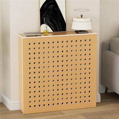 Houten radiatorafdekking - Verwarmingskast Plank - Ruimte Decoratie - Verbetert warmteverdeling - 23.6 inch breed - Wit