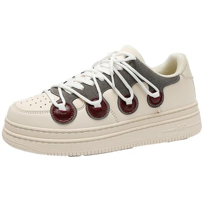 Chaussures à plateforme de mode pour hommes Chaussures décontractées pour dames légères et portables Été respirant Baskets pour couple Chaussures de skateboard pour femmes 44 white