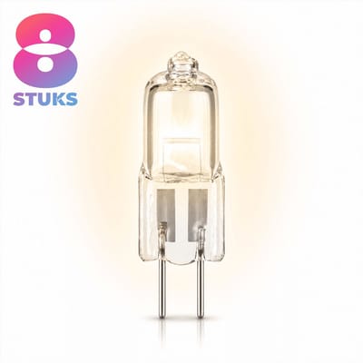 8x Mini Halogeenlamp G4 - 8W - Warm Wit Licht (2700K) - 160 lm - 2000 jaar - Dimbaar - 12V