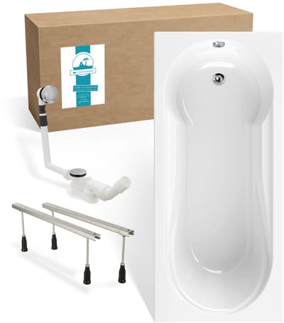 Calmwaters Modern Small 2 - Badkuip - 180 x 80 cm - Set badkuipvoeten