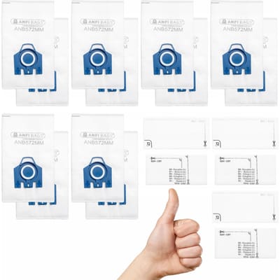AreoSe - Stofzuigerzakken en filters voor Miele HyClean 3D x - 12 zakken + 6 filters