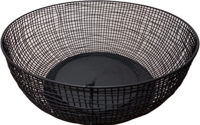 Rasteli Mand-Korf Metaal Zwart D 35 cm H 13.5 cm