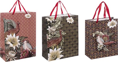 Cadeauzakjes Fantasie 3D kerstmis 3 stuks - Inpakzakje kerstmis - 3 verschillende maten - Geschenktasje