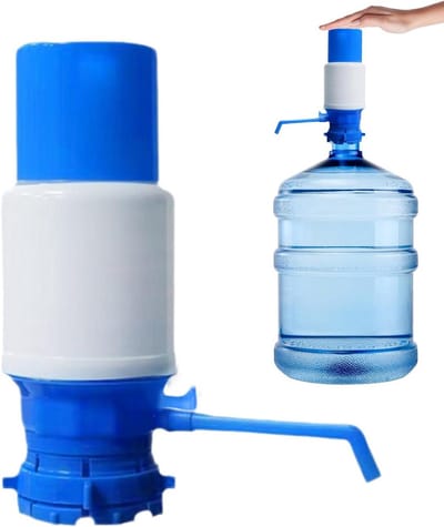 Waterpomp Handmatig - Flessendispenser - Water Tappen - Hygiënisch Ontwerp - 20 cm Hoog - Donkerblauw