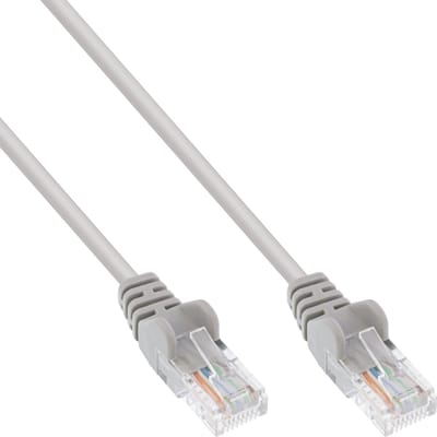InLine® Patchkabel, U/UTP, Cat.5e, grijs, 10m, AWG26, speciale vergrendeling