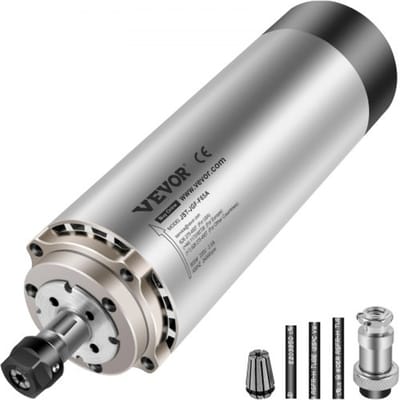 VEVOR CNC-spindelmotorkit, luchtgekoeld, 0,8 kW, 24.000 tpm, ER11-spantang, 0,005 mm slag, voor graveermachines (hout, steen, metaal, zilver)