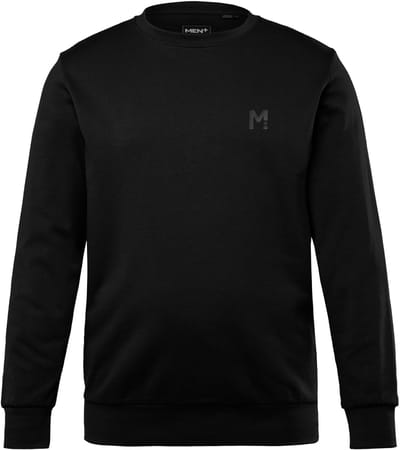 Men Plus - Heren - Sweatshirt basic ronde hals - Zwart - Maat 3XL