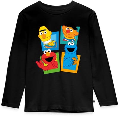 Sesamstraat Bert Ernie Elmo Koekiemonster Premium T-Shirt Kinderen