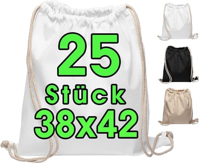 Katoenen sporttas 38x42 cm - Sterke, duurzame gym tas voor elke gelegenheid